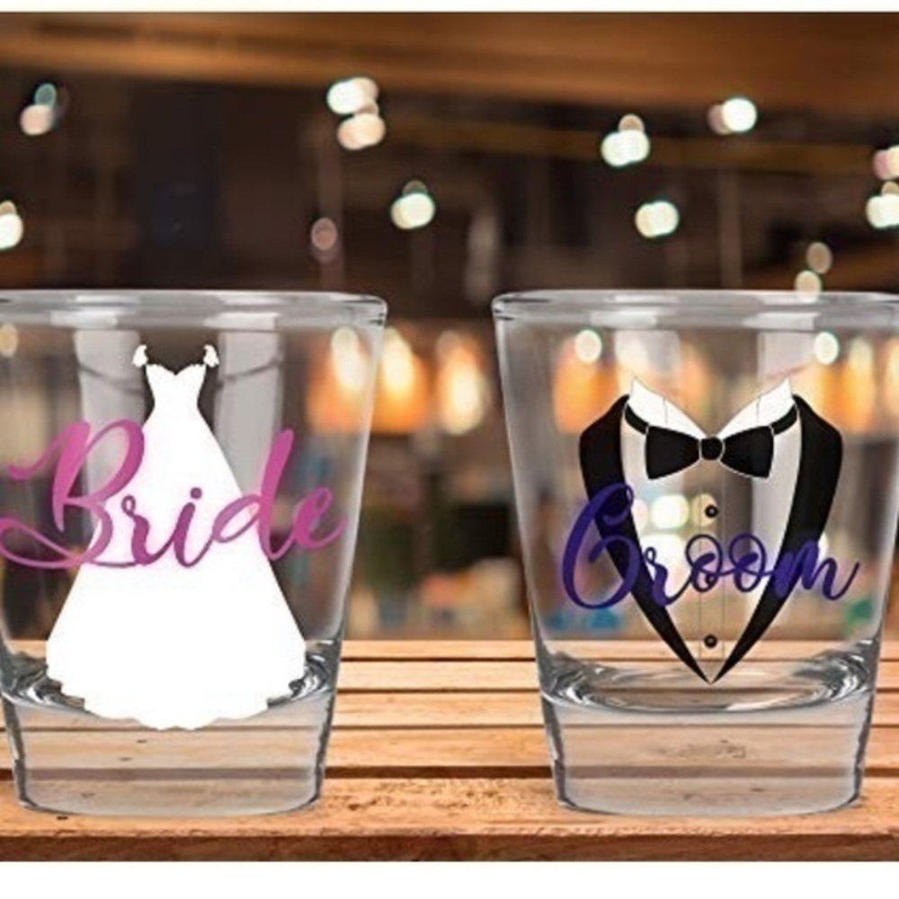 Wedding Shot Glasses - Set Of 6 - Picture 2 of 4